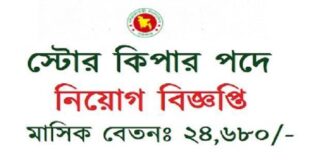 Store Keeper Job Circular 2024